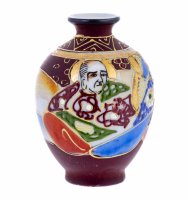 купить Ваза "Самурай и гейша", фарфор, цветная эмаль, роспись, золочение, фирма "Suzuki Co.", Япония, 1960-1990 гг.