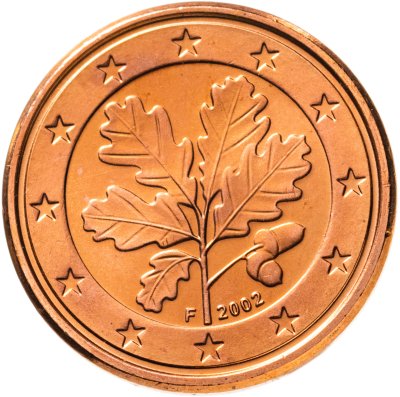 купить Германия 1 евроцент (cent) 2002 Двор F