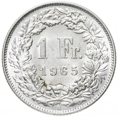 купить Швейцария 1 франк (franc) 1965