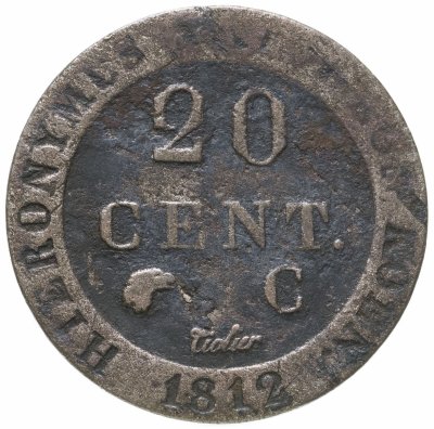 купить Королевство Вестфалия 20 сантимов 1812 Жером Бонапарт