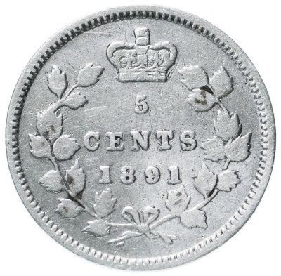 купить Канада 5 центов 1891