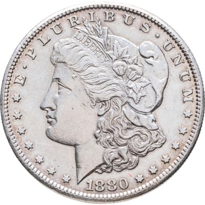 купить США 1 доллар (dollar) 1880 S Доллар Моргана знак монетного двора: "S" - Сан-Франциско