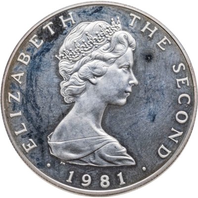 купить Остров Мэн 5 фунтов 1981