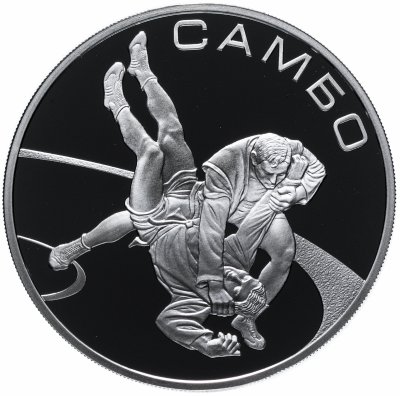 купить 3 рубля 2013 года ММД Proof "Самбо"