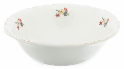 купить Салатник с цветочным декором, фаянс, деколь, золочение, Конаковский завод им. М.И. Калинина (ЗиК "Конаково"), СССР, 1952-1962 гг.