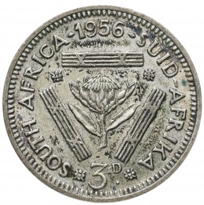 купить Британская ЮАР 3 пенса (pence) 1956