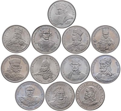 купить Польша. Набор №3 (12 монет) 1979-1989. Польские короли