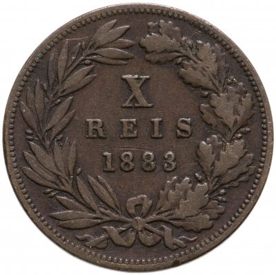 купить Португалия 10 рейс (reis) 1883