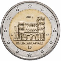 Купить Германия 2 евро (euro) 2017 "G" "Федеральные земли Германии - Порта Нигра, Рейнланд-Пфальц"