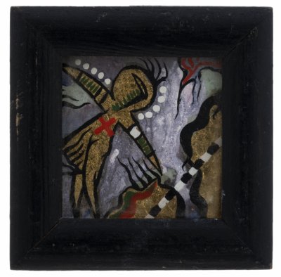 купить Миниатюра в рамке, картон, акрил, Сергей Малютин, СССР, 1989 г.