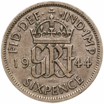 купить Великобритания 6 пенсов (pence) 1944
