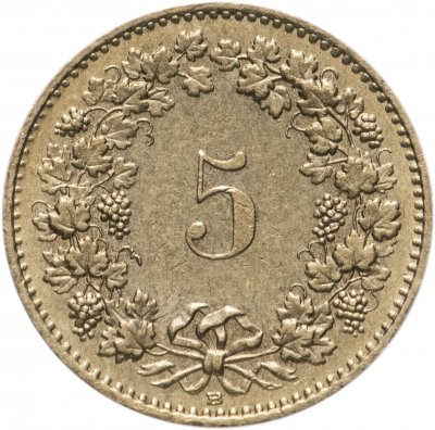 купить Швейцария 5 раппенов (rappen) 1981-2021, случайная дата