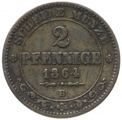 купить Германия, Саксония 2 пфеннига 1864