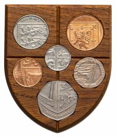 Купить Великобритания набор монет 2008-2020 "Щит королевского герба" (6 монет)
