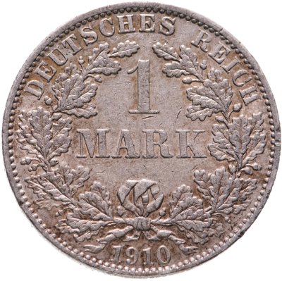 купить Германия 1 марка 1910, знак монетного двора: "A" - Берлин
