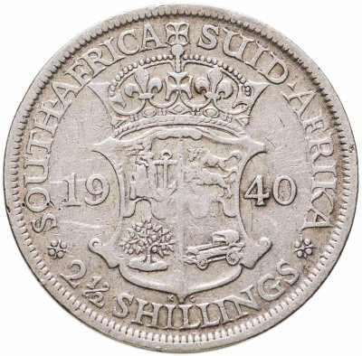 купить Южная Африка 2 1/2 шиллинга (shillings) 1940