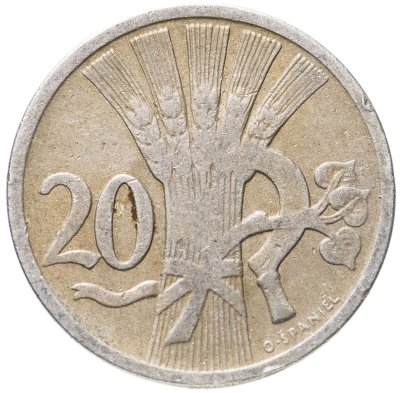 купить Чехословакия 20 геллеров (haleru) 1921