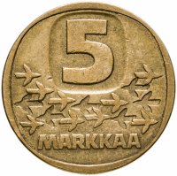 купить Финляндия 5 марок (markkaa) 1979-1993, случайная дата