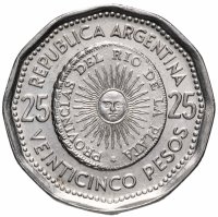 Купить Аргентина 25 песо (pesos) 1964