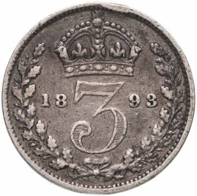 купить Великобритания 3 пенса (pence) 1893
