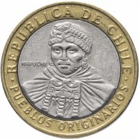 Купить Чили 100 песо (pesos) 2001-2016 случайный год