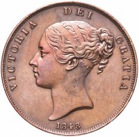 купить Великобритания 1 пенни (penny) 1848
