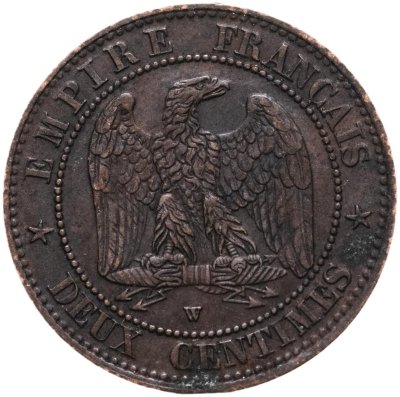 купить Франция 2 сантима 1857
