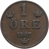 Купить Швеция 1 эре 1907 год