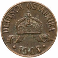 купить Германская Восточная Африка 1 геллер 1908 "J"