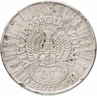 Купить Польша 10 злотых 1934 Юзеф Пилсудский (Орел без короны)