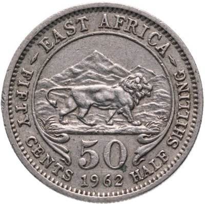 купить Британская Восточная Африка 50 центов (cents) 1956-1962 (Случайный год)