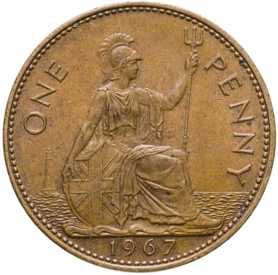 купить Великобритания 1 пенни (penny) 1962-1967, случайный год