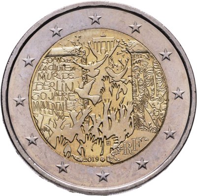 купить Германия 2 евро (euro) 2019 "30 лет Падению Берлинской стены"
