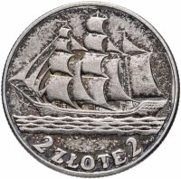 купить Польша 2 злотых (zlote) 1936 "15 лет морскому порту Гдыня"