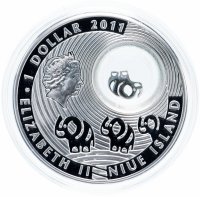 Купить Ниуэ 2 доллара 2011 "Монеты на счастье - Слоник" в футляре