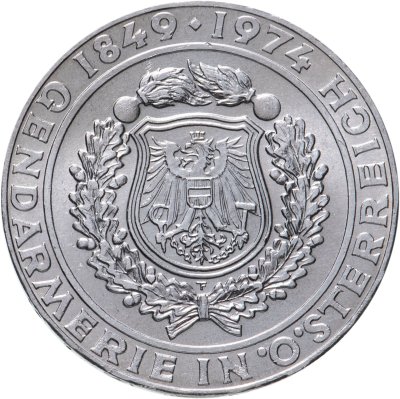 купить Австрия 50 шиллингов (shilling) 1974 125 лет австрийской полиции