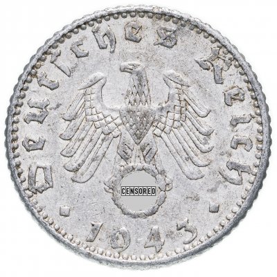 купить Германия (Третий рейх) 50 рейхспфеннигов 1943 A