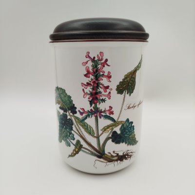 купить Банка "Stachys officinalis" ("Буквица лекарственная") для сыпучих продуктов (для чая, специй), серия "Botanica", фарфор, деколь, дерево (крышка), Villeroy & Boch, фарфор, деколь, дерево (крышка), Villeroy & Boch, Люксембург, 1980-2002 гг.