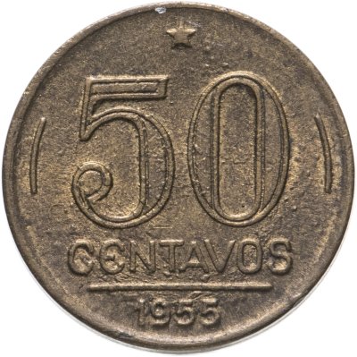 купить Бразилия 50 сентаво (centavos) 1955 "Эурику Дутра"
