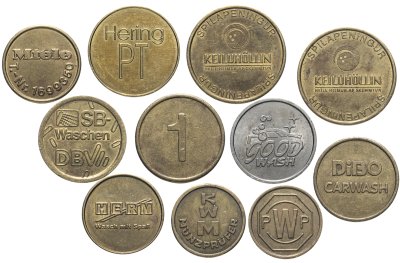 купить Набор из 11 жетонов разных стран