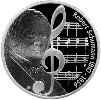купить Тувалу 1 доллар 2010 "Композиторы - Шуман", в футляре с сертификатом