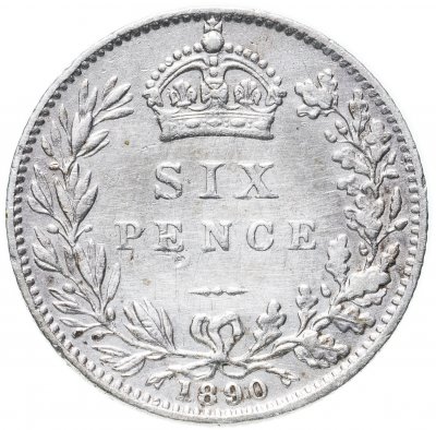 купить Великобритания 6 пенсов 1890