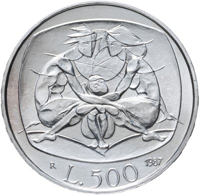 купить Италия 500 лир 1987 "Год семьи"