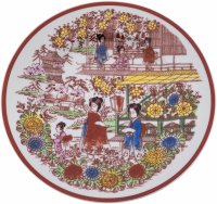 купить Тарелка "Гейши", фарфор, деколь, мануфактура "Royal Cameo", Япония, 1980-2000 гг.