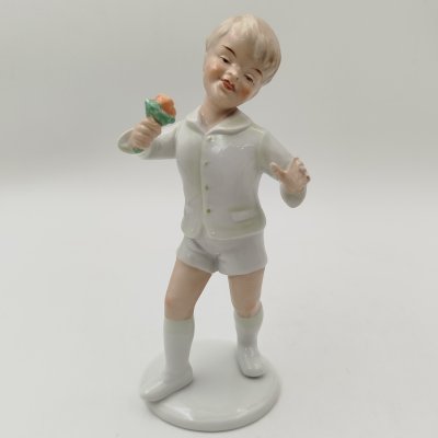 купить Статуэтка "Мальчик с розой", фарфор, роспись, Wallendorf, Германия, 1963-1990 гг.
