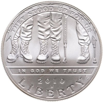 купить США 1 доллар (dollar) 2010 "Ветераны - инвалиды войны"