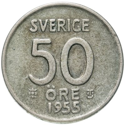 купить Швеция 50 эре (ore) 1955