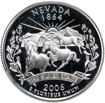 купить США 25 центов (квотер, 1/4 доллара, quarter dollar) 2006 "Квотер штата Невада" знак монетного двора: "S" - Сан-Франциско