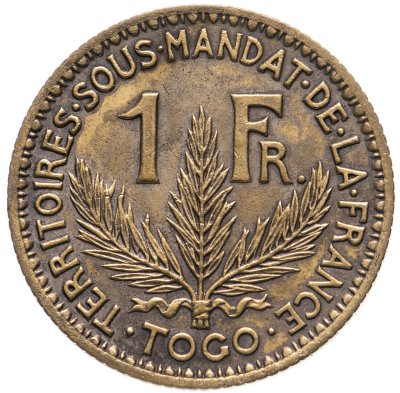 купить Того 2 франка (francs) 1924