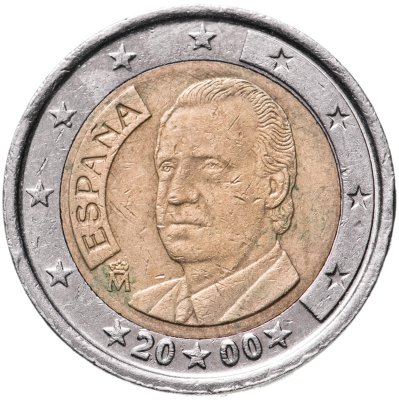 купить Испания 2 euro (евро) 2000 "Хуан Карлос I"